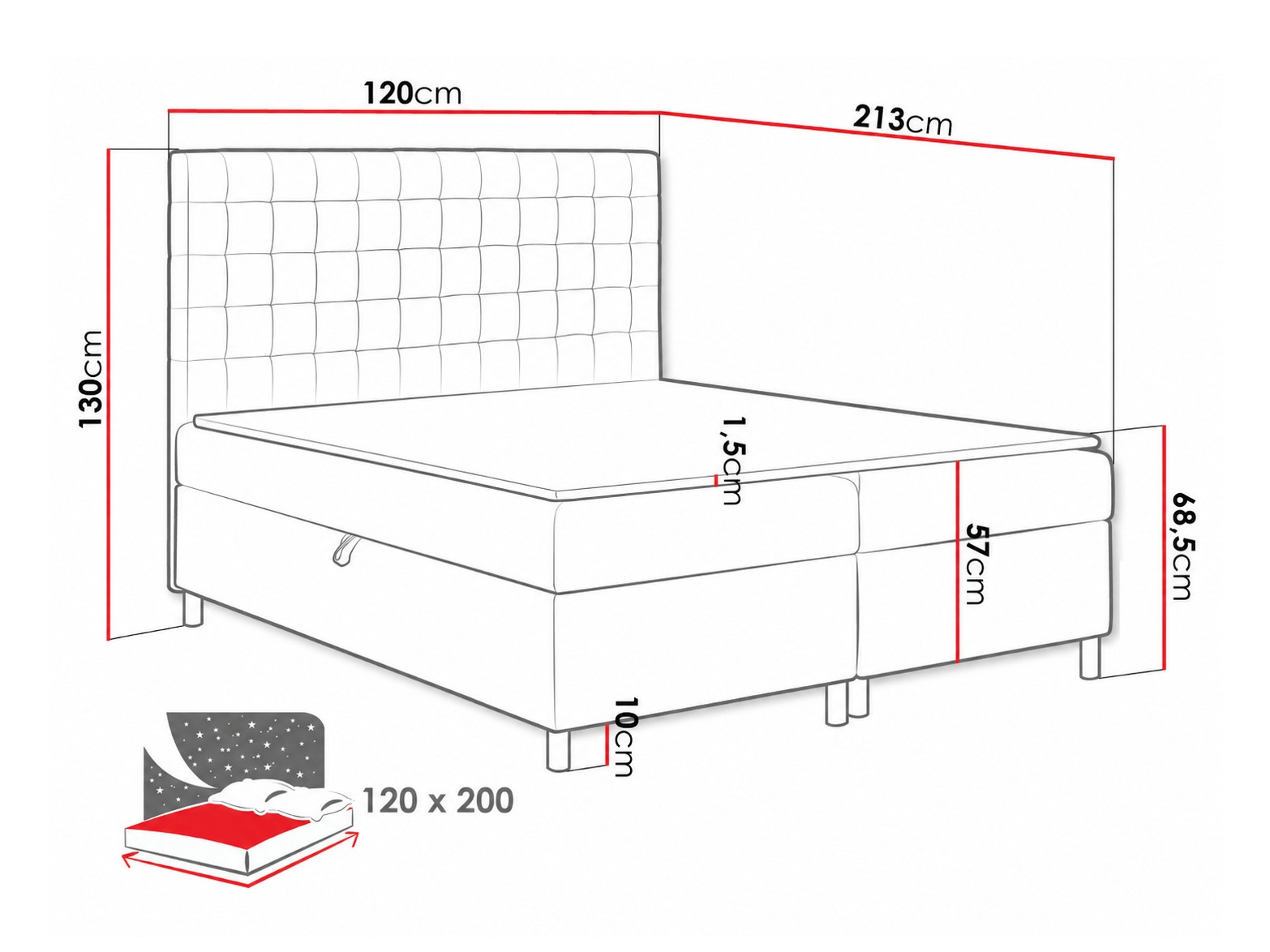 Boxspring postelja Panis (Bristol 2458)