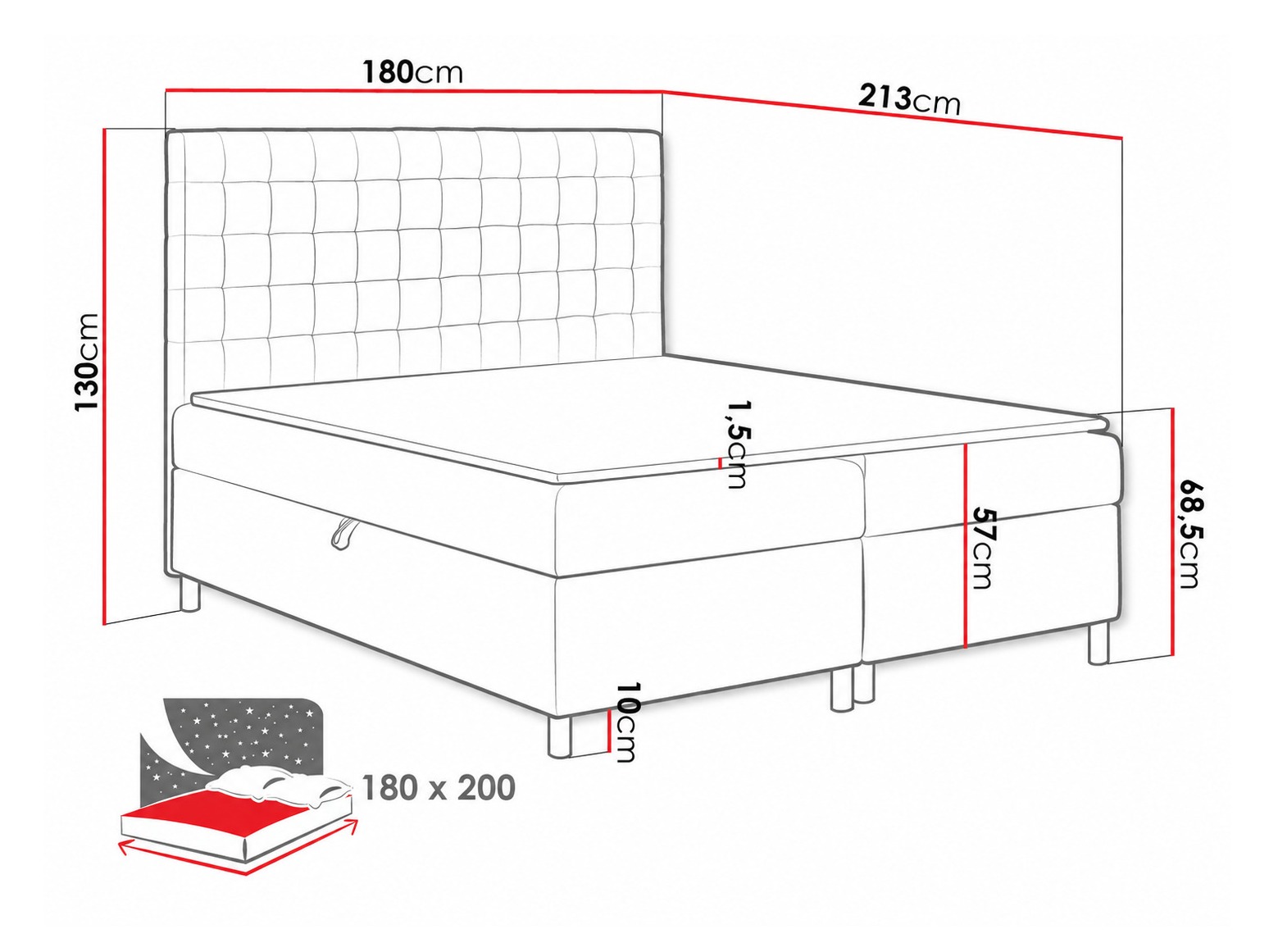 Boxspring postelja Panis (Soft 017)
