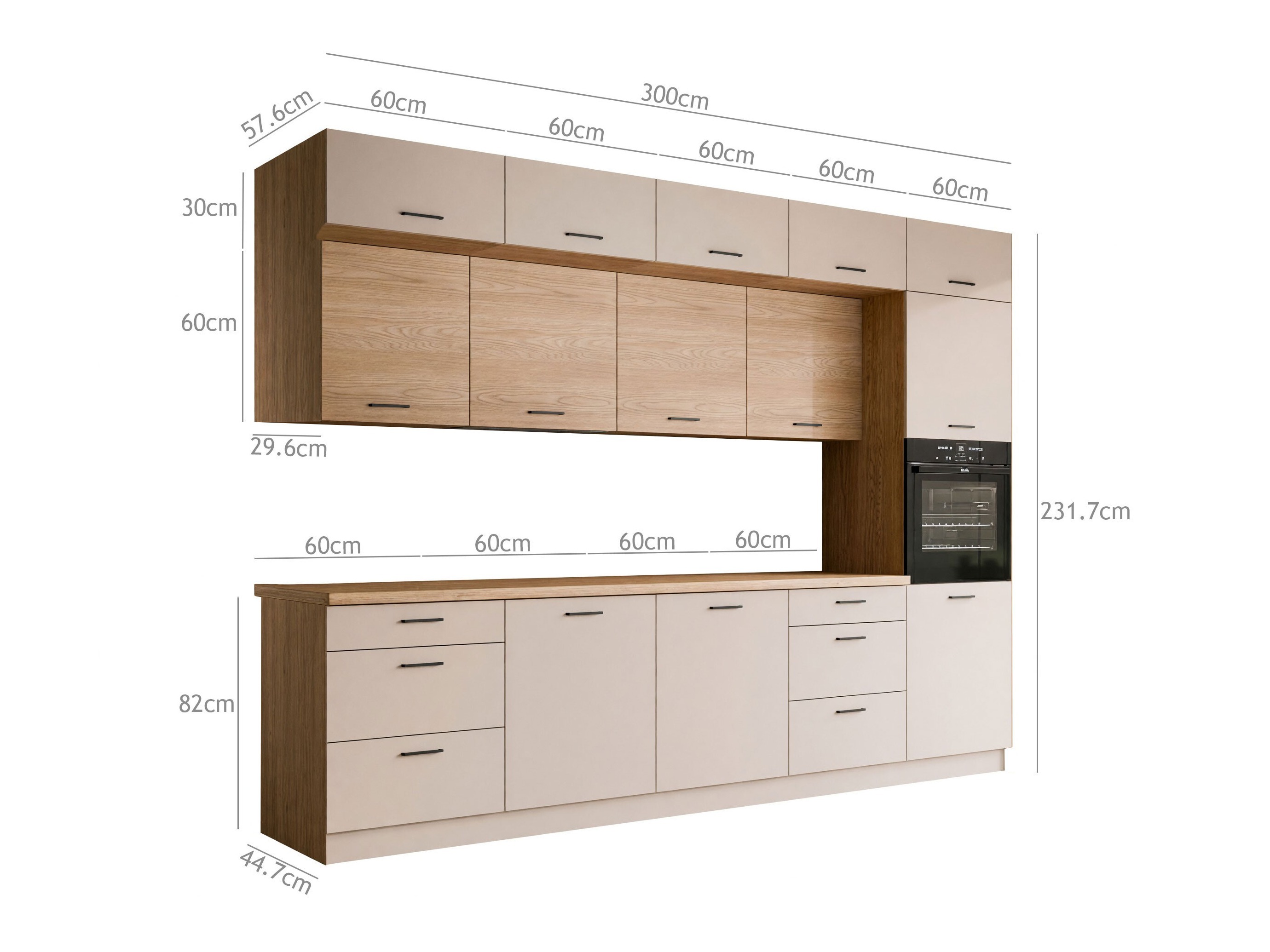 Modularni kuhinjski komplet Ati Cashmere Torro 100