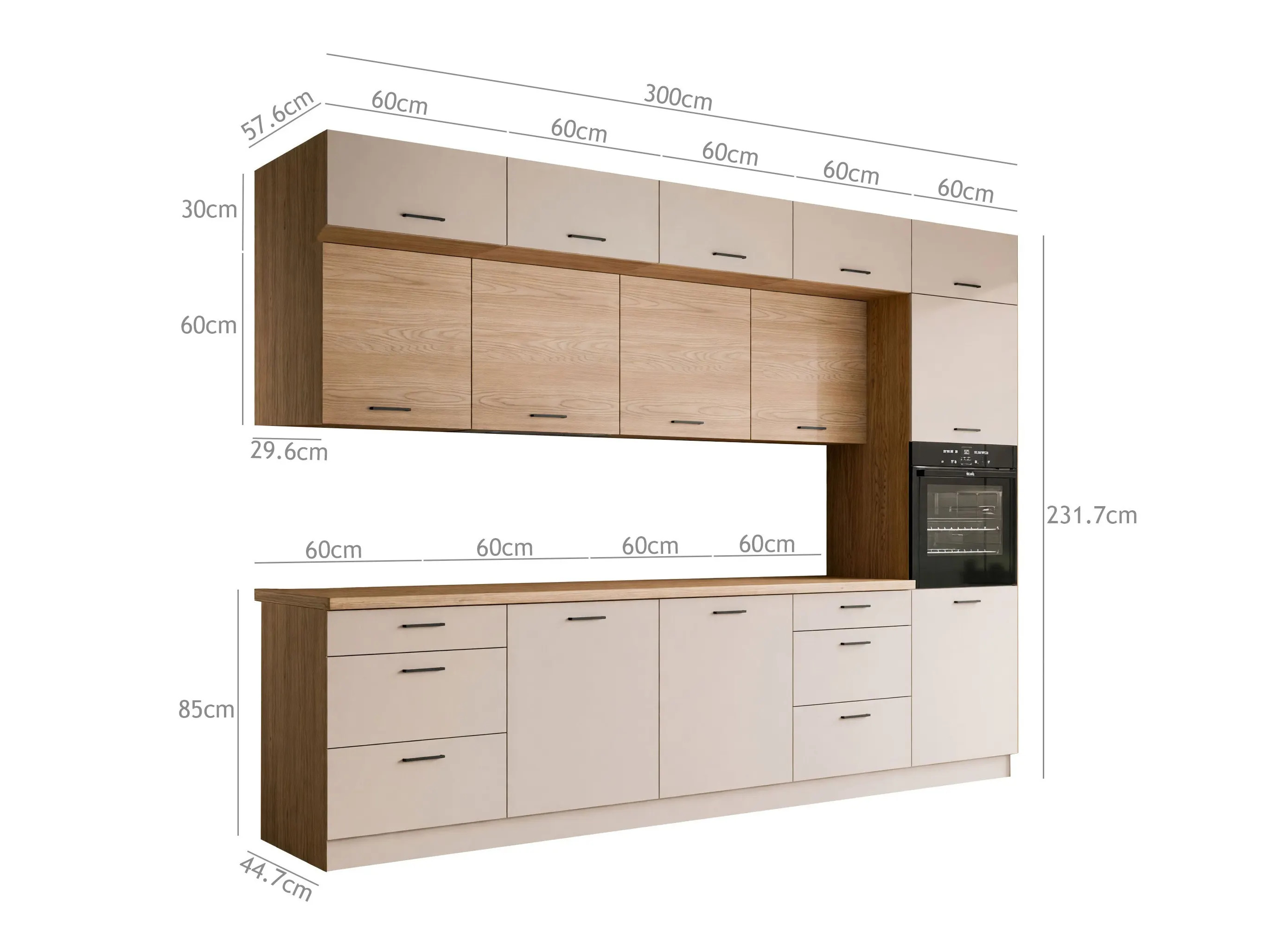 Modularni kuhinjski komplet Ati Cashmere Torro 100