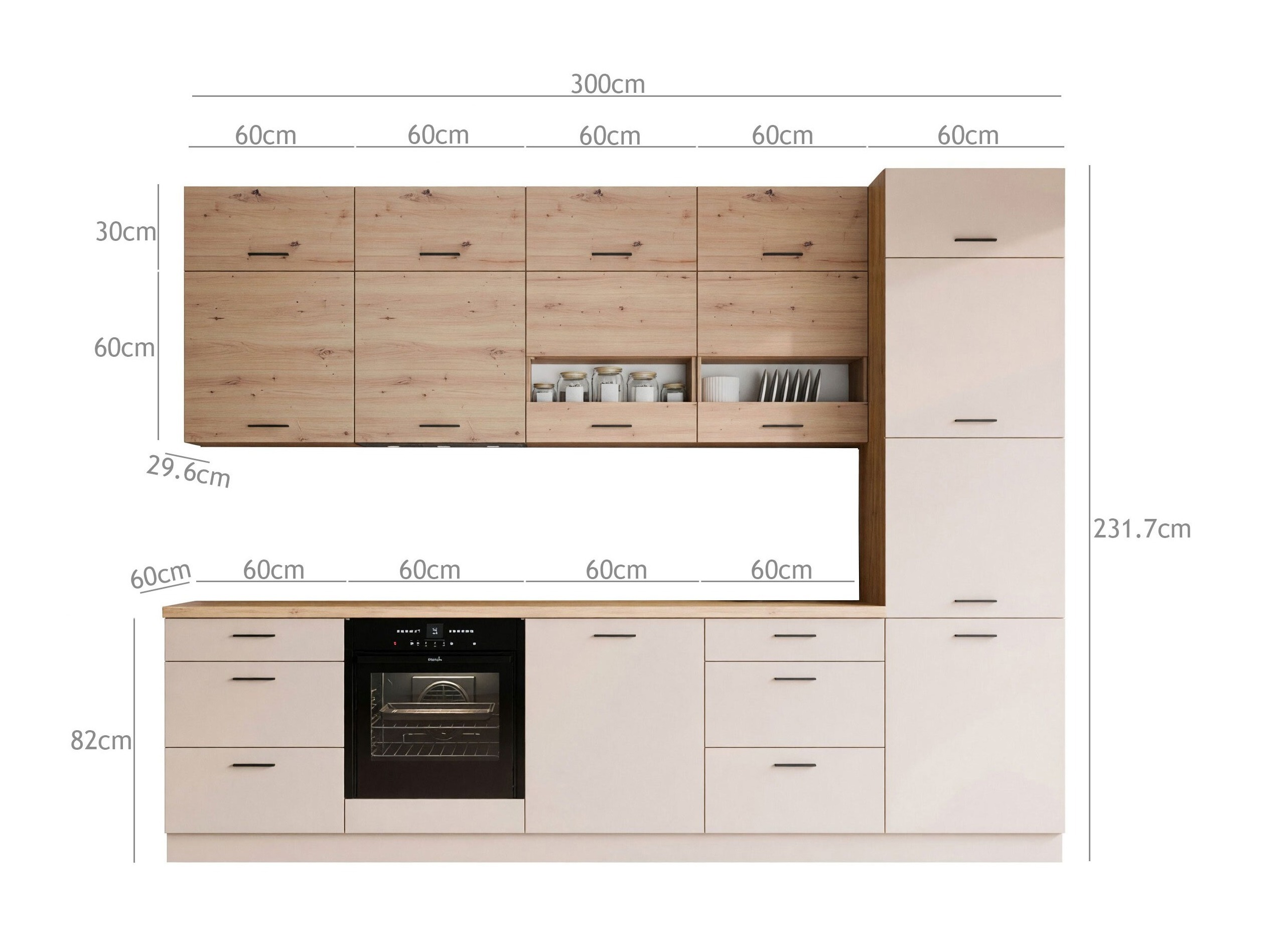 Modularni kuhinjski komplet Ati Grey Torro 100