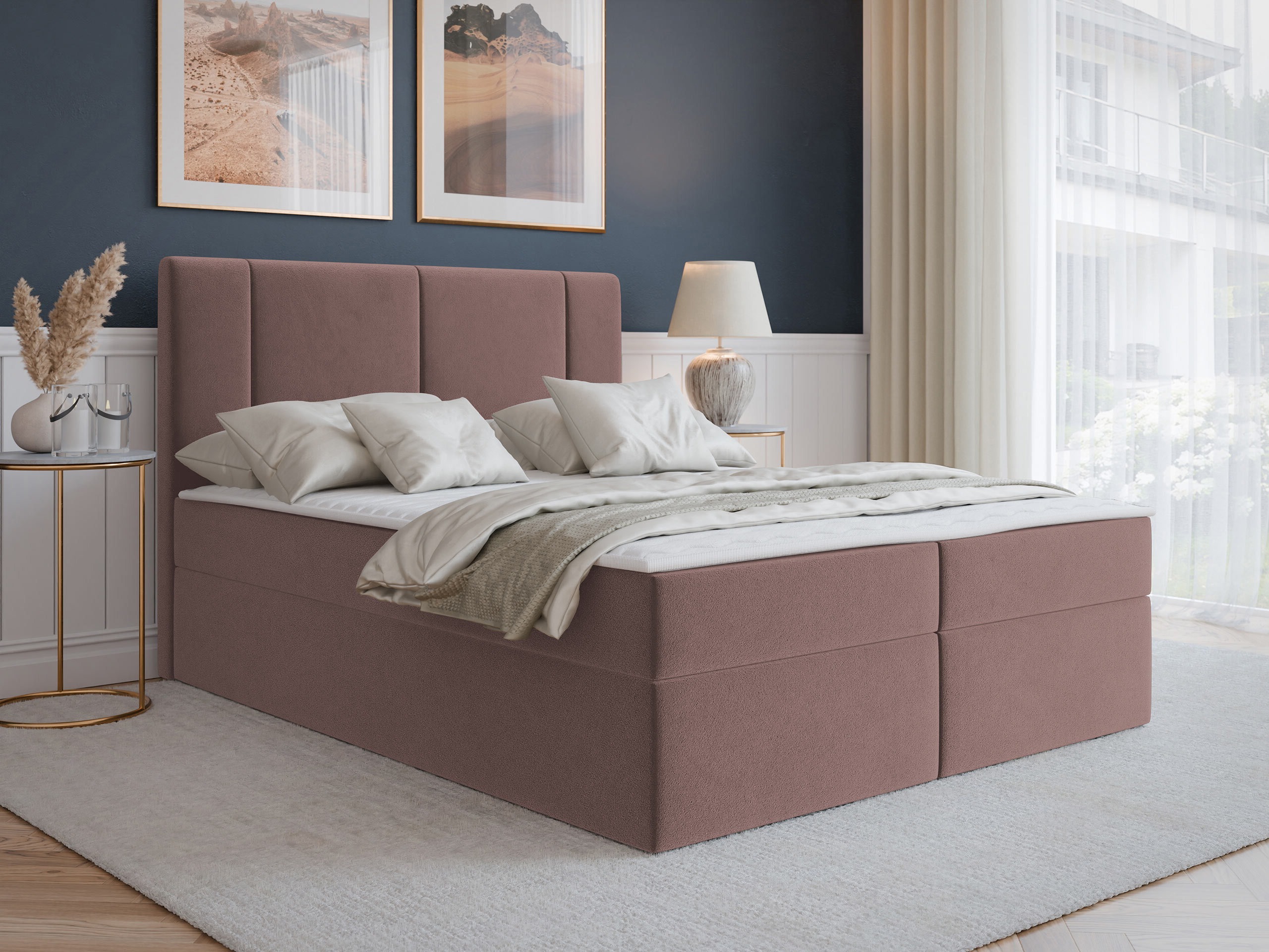 Boxspring postelja Zanesville 101 (Manila 22)
