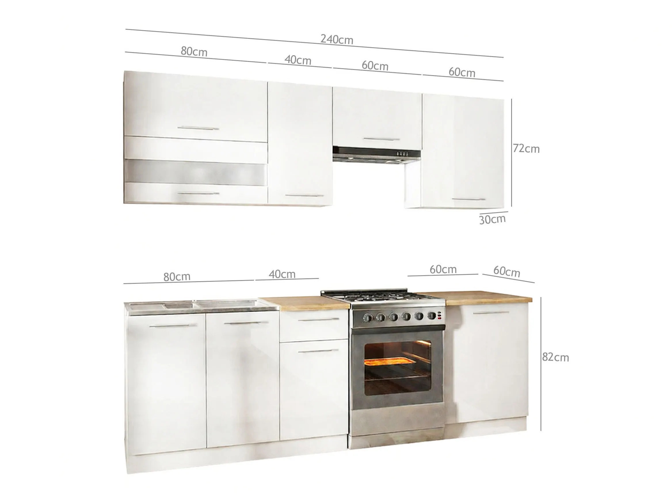 Modularni kuhinjski komplet Tiffa White 119