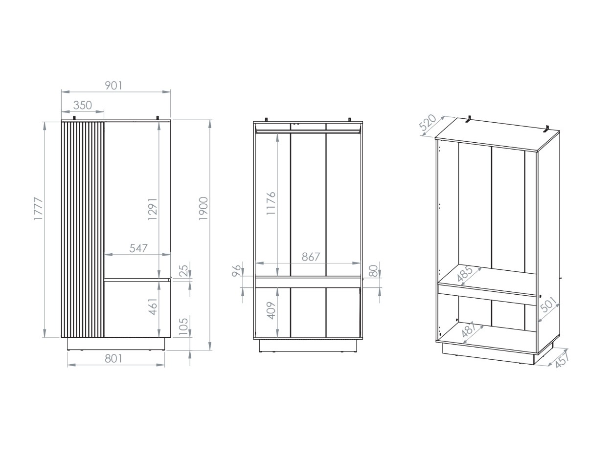 Garderobna omara Revtive 102