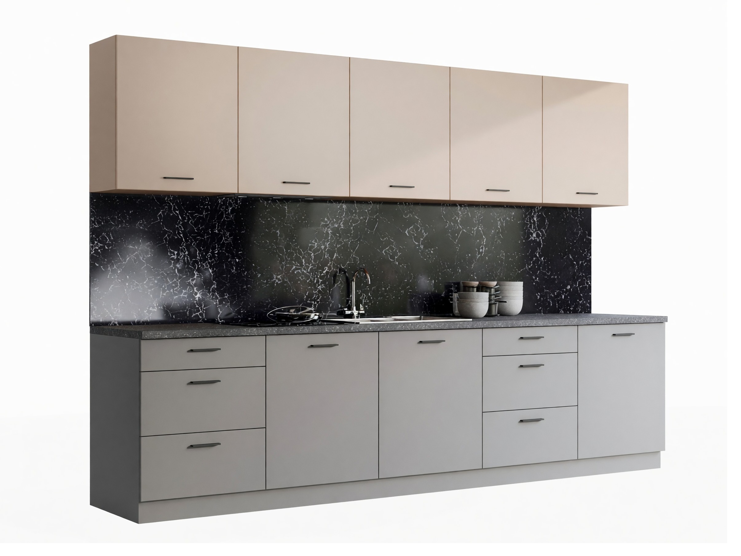 Modularni kuhinjski komplet Ati Cashmere Grey 101