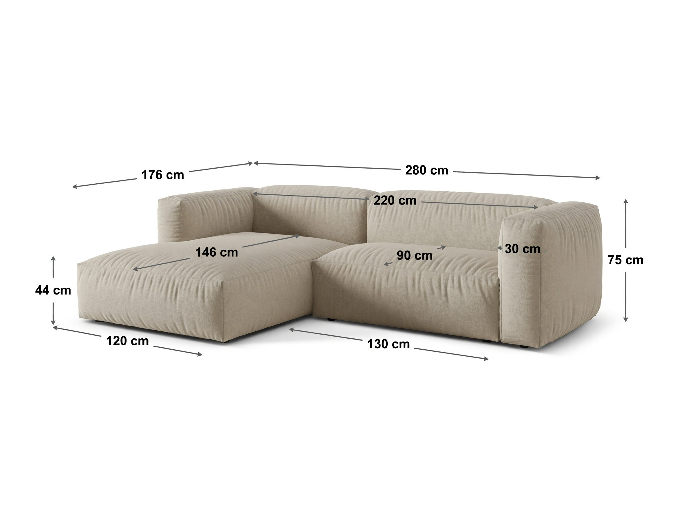 Modularna kotna sedežna garnitura Sorcoro 123 (Tilia 17)