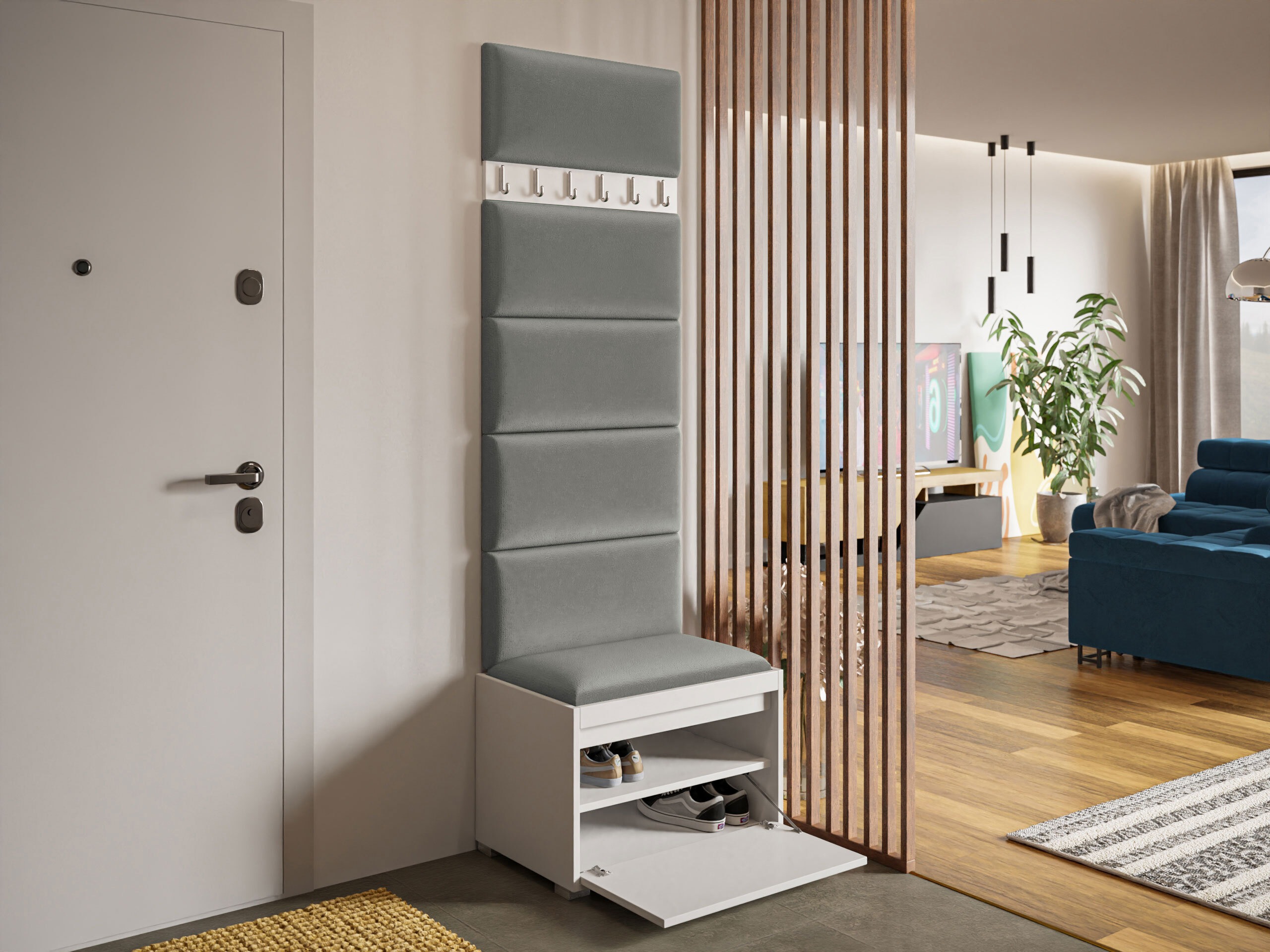 Komplet za predsobo Comfivo Pinus V (Bela + Polo 894)