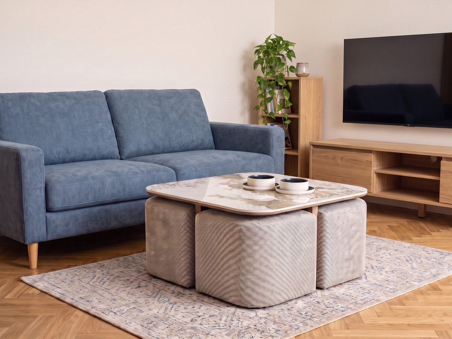 Klubska mizica Houston 2220 S tabureji