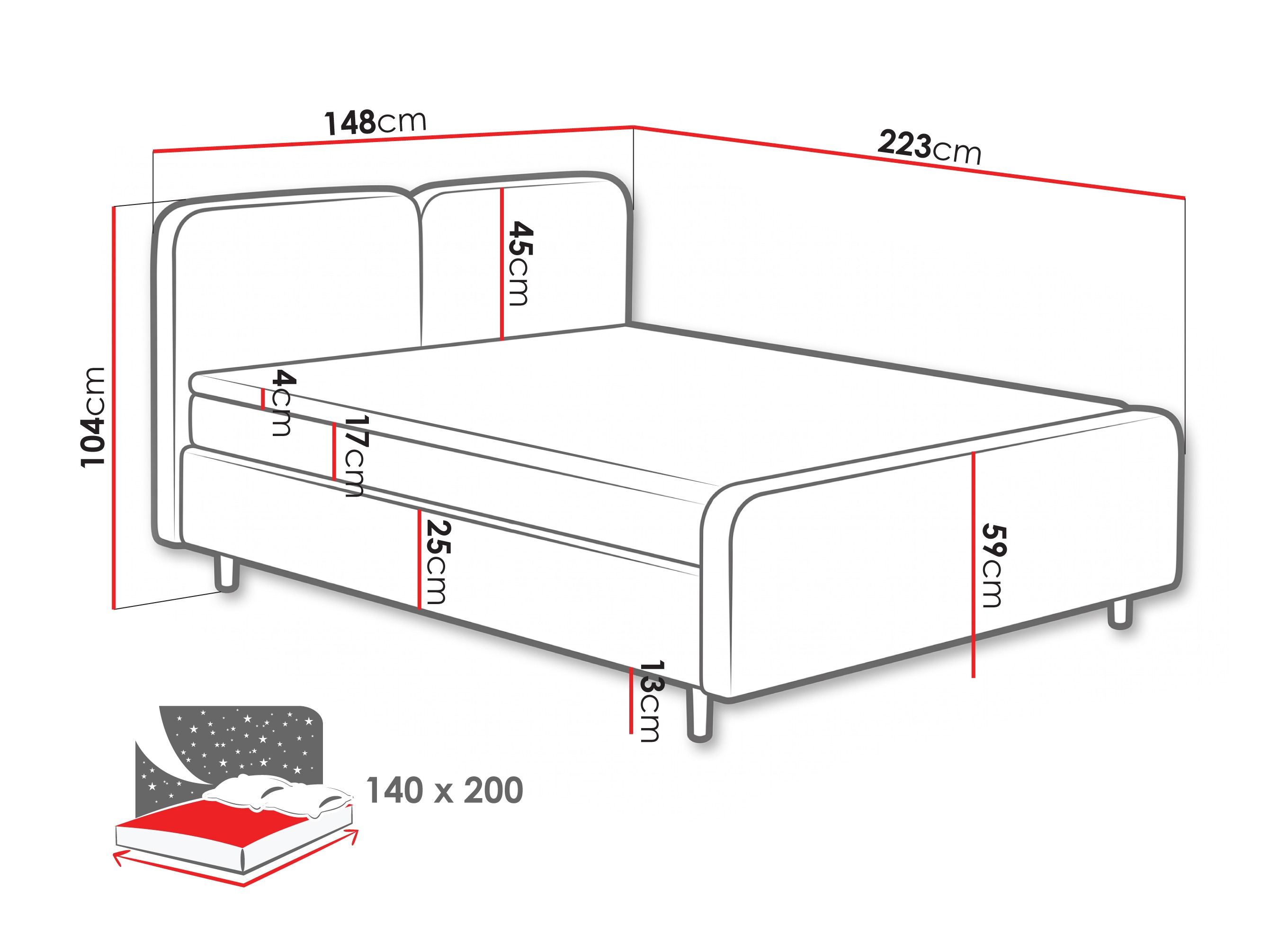 Boxspring postelja Margate 130 (Tilia 37)