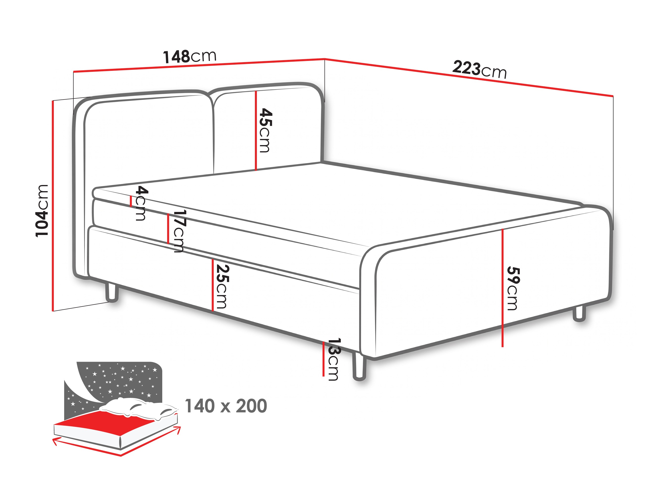 Boxspring postelja Margate 130 (Tilia 62)