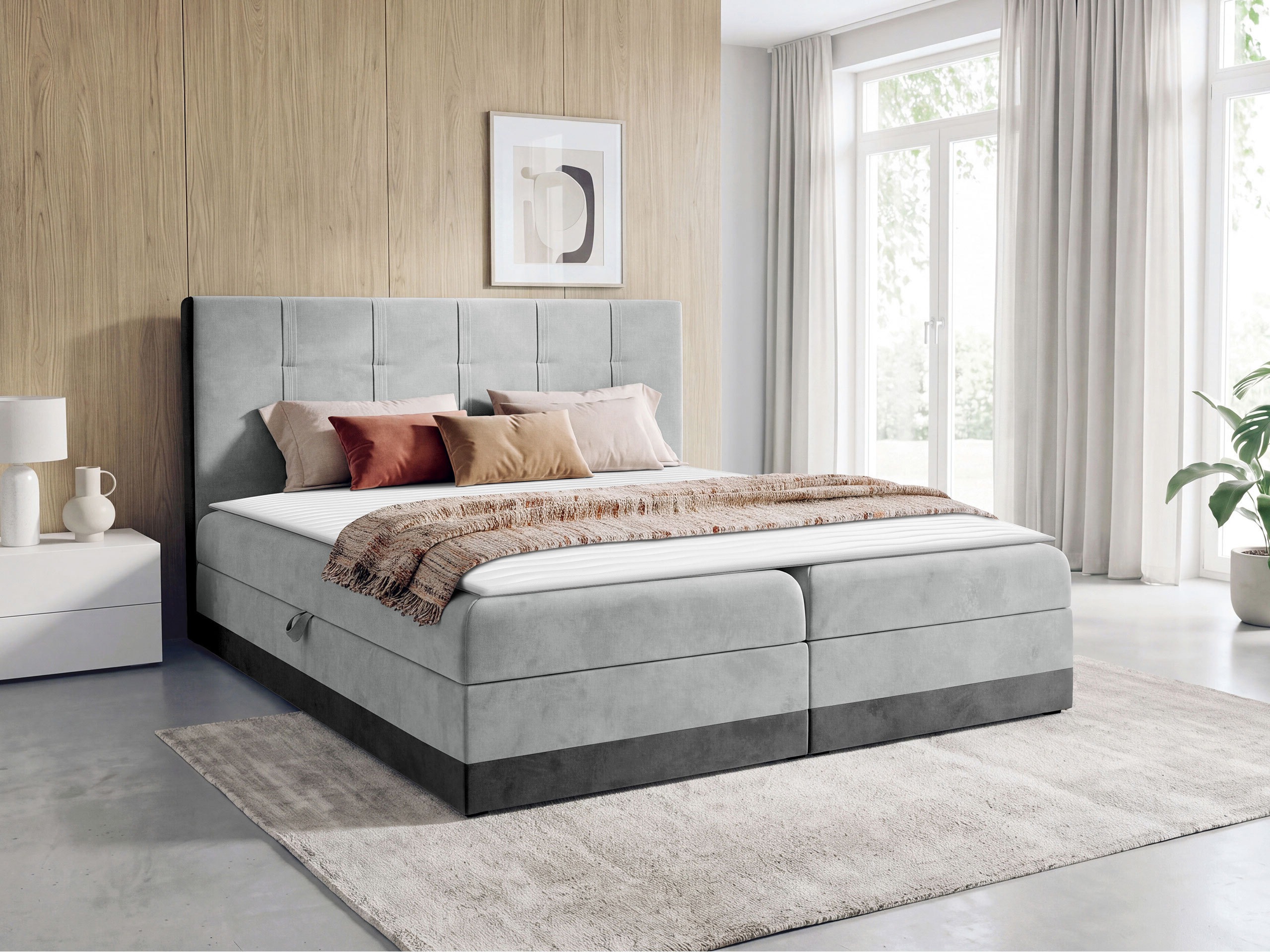 Boxspring postelja Villa (Kameleon 92 + Kameleon 84)