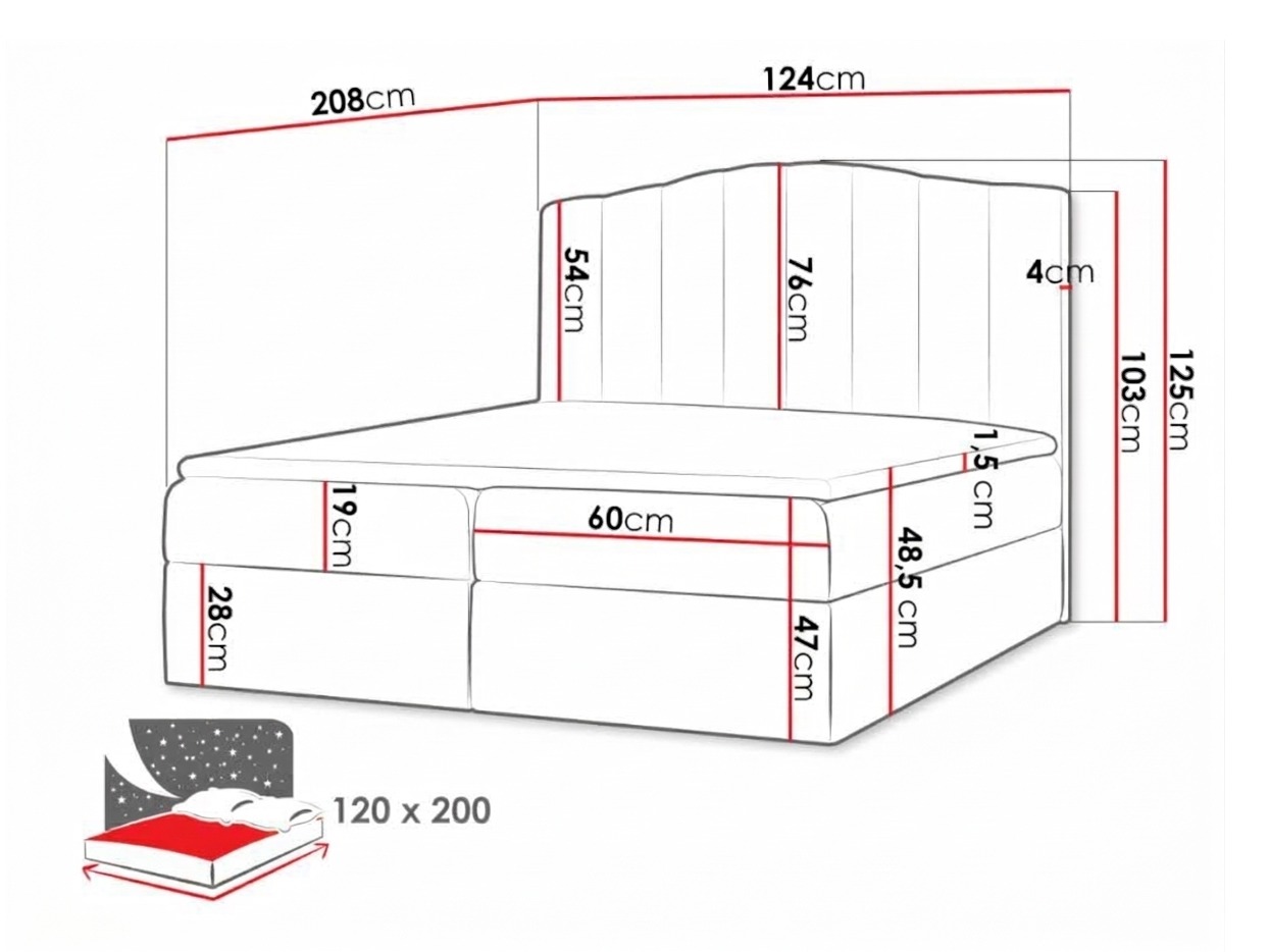 Boxspring postelja Cantus (Soft 017)
