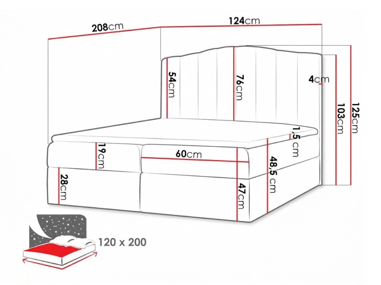 Boxspring postelja Cantus (Soft 032)