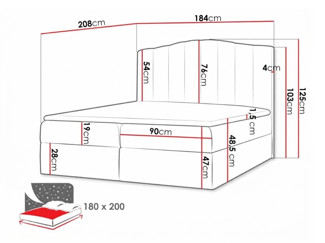 Boxspring postelja Cantus (Soft 032)