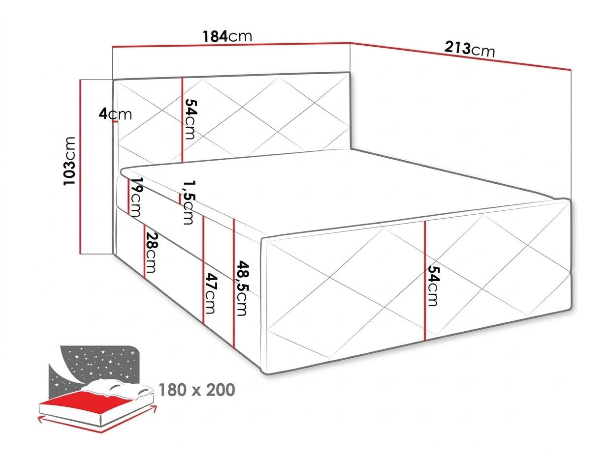 Boxspring postelja Mons (Soft 017)