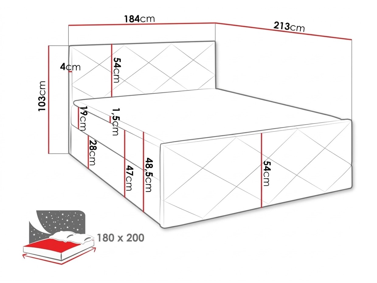 Boxspring postelja Mons (Zetta 302)