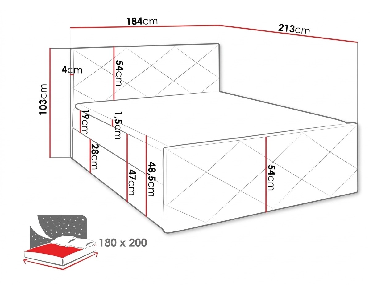 Boxspring postelja Mons (Zetta 305)