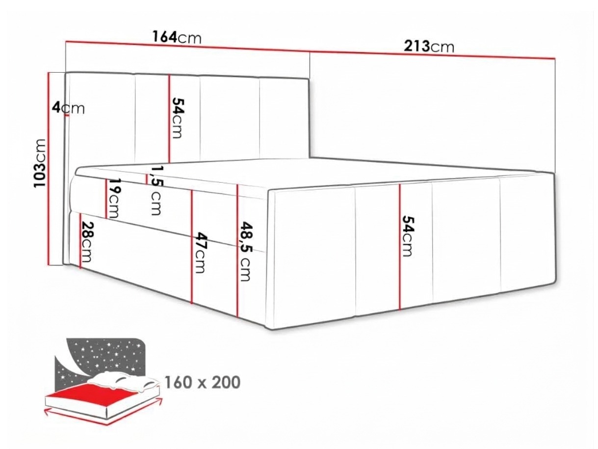 Boxspring postelja Ventus (Kameleon 59)