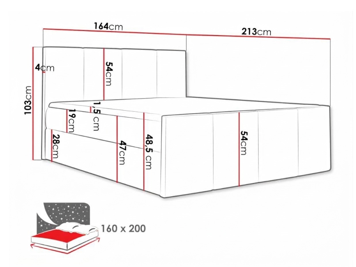 Boxspring postelja Ventus (Kameleon 61)