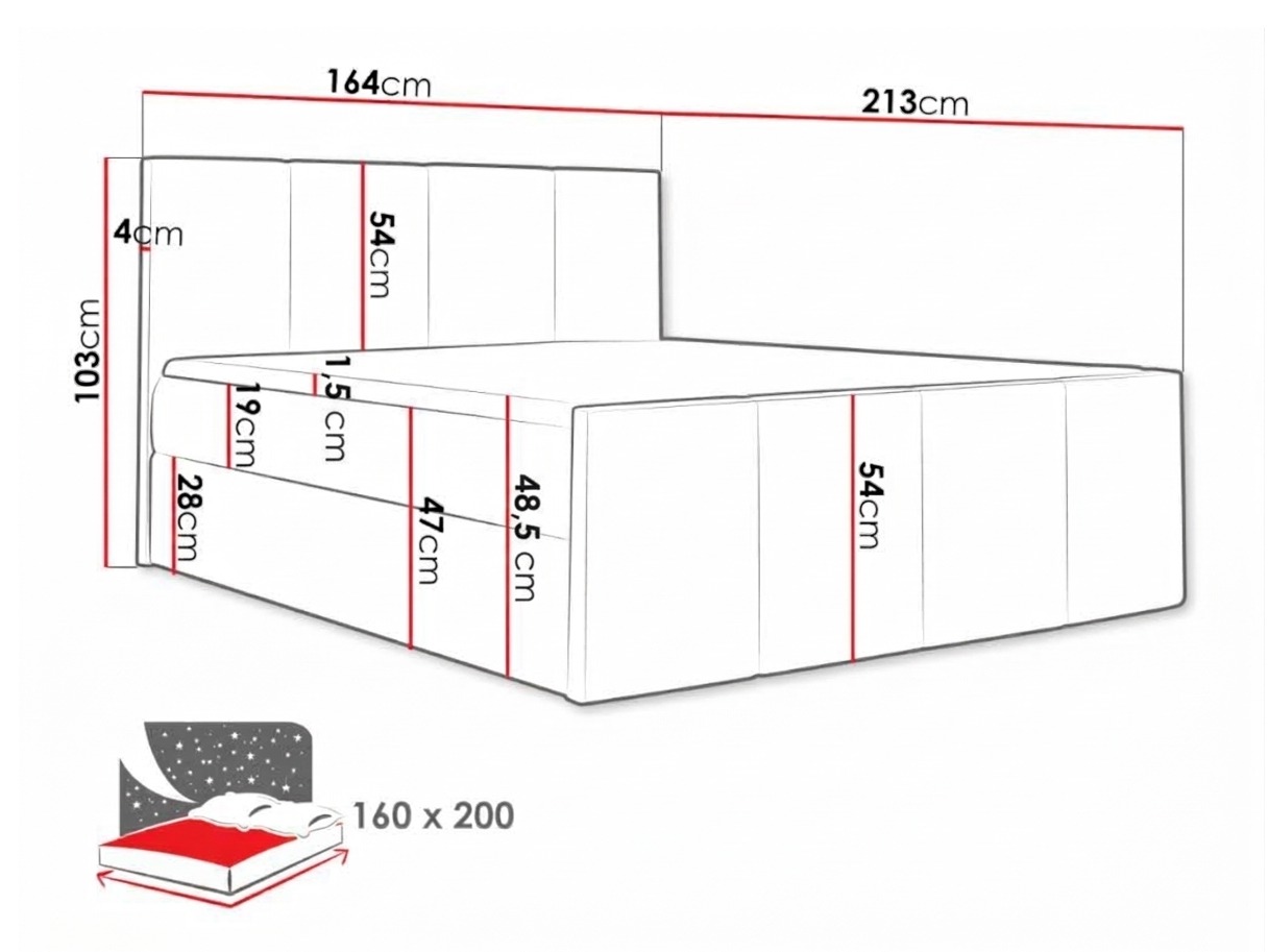 Boxspring postelja Ventus (Muna 05)