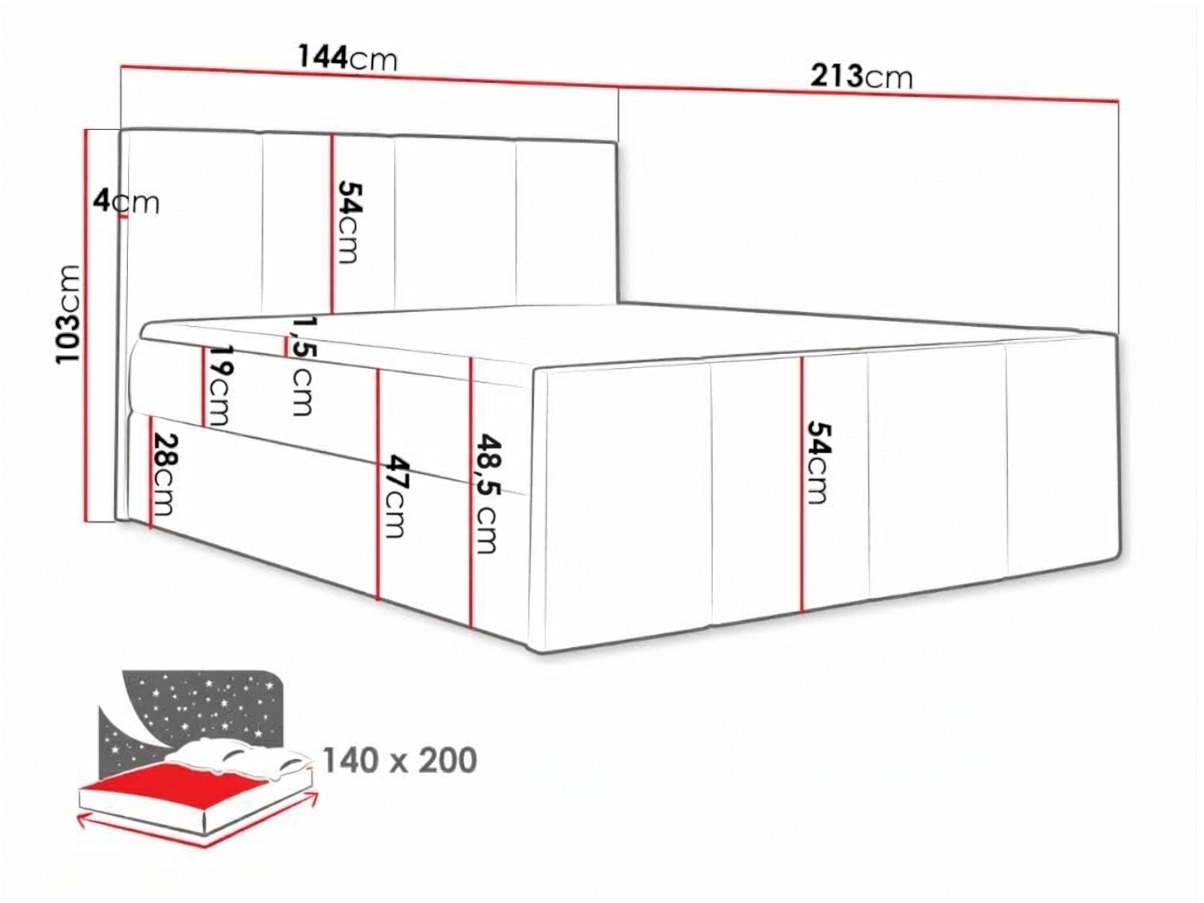 Boxspring postelja Ventus (Soft 010a)