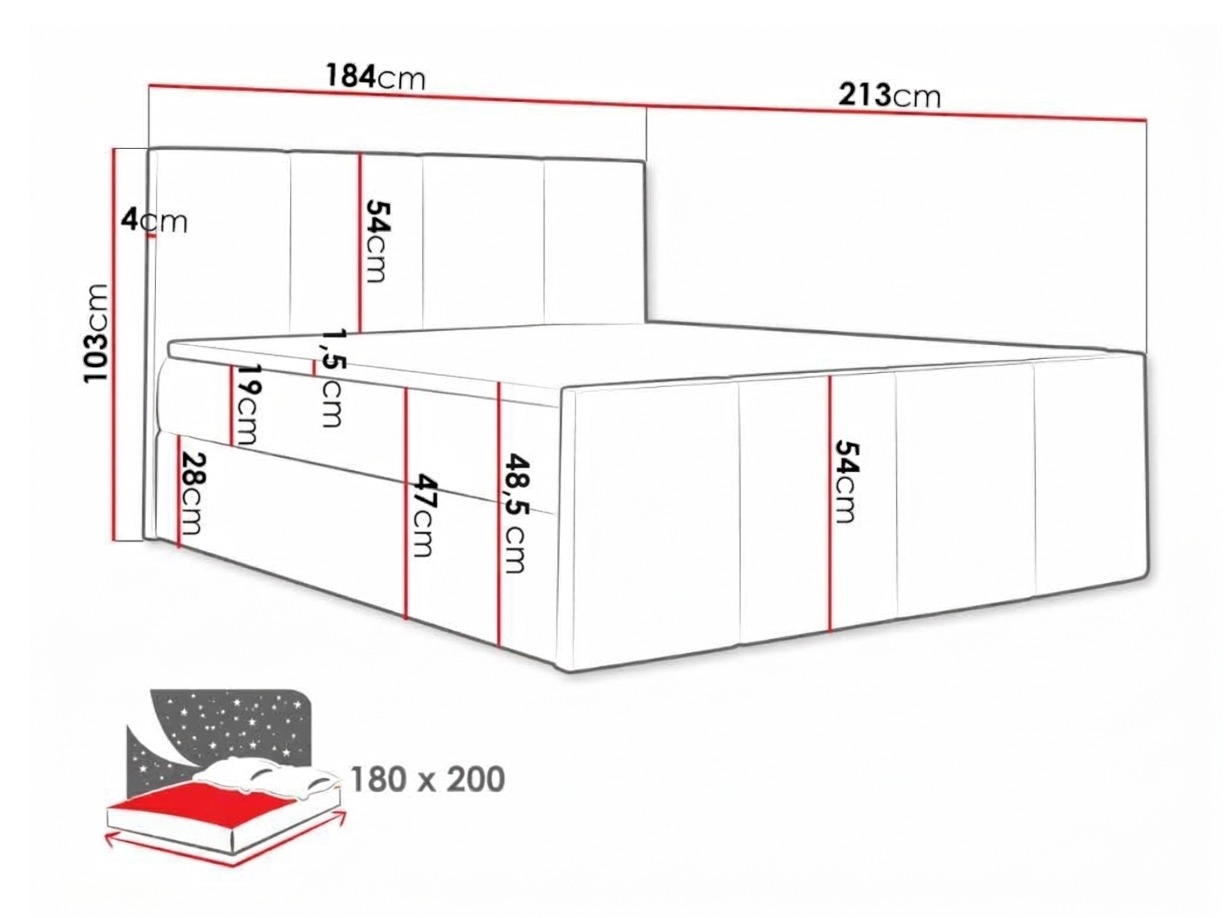 Boxspring postelja Ventus (Soft 010a)