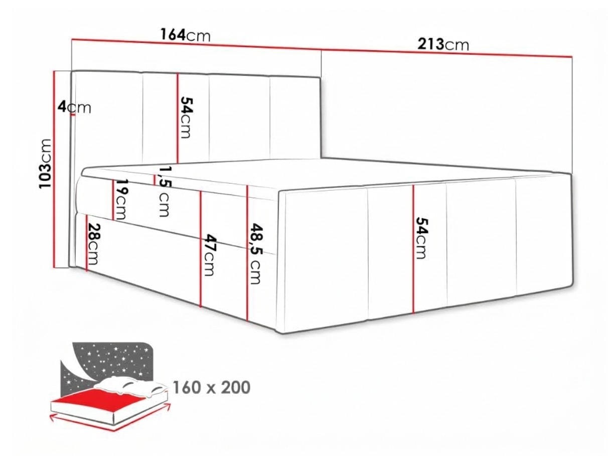Boxspring postelja Ventus (Soft 032)