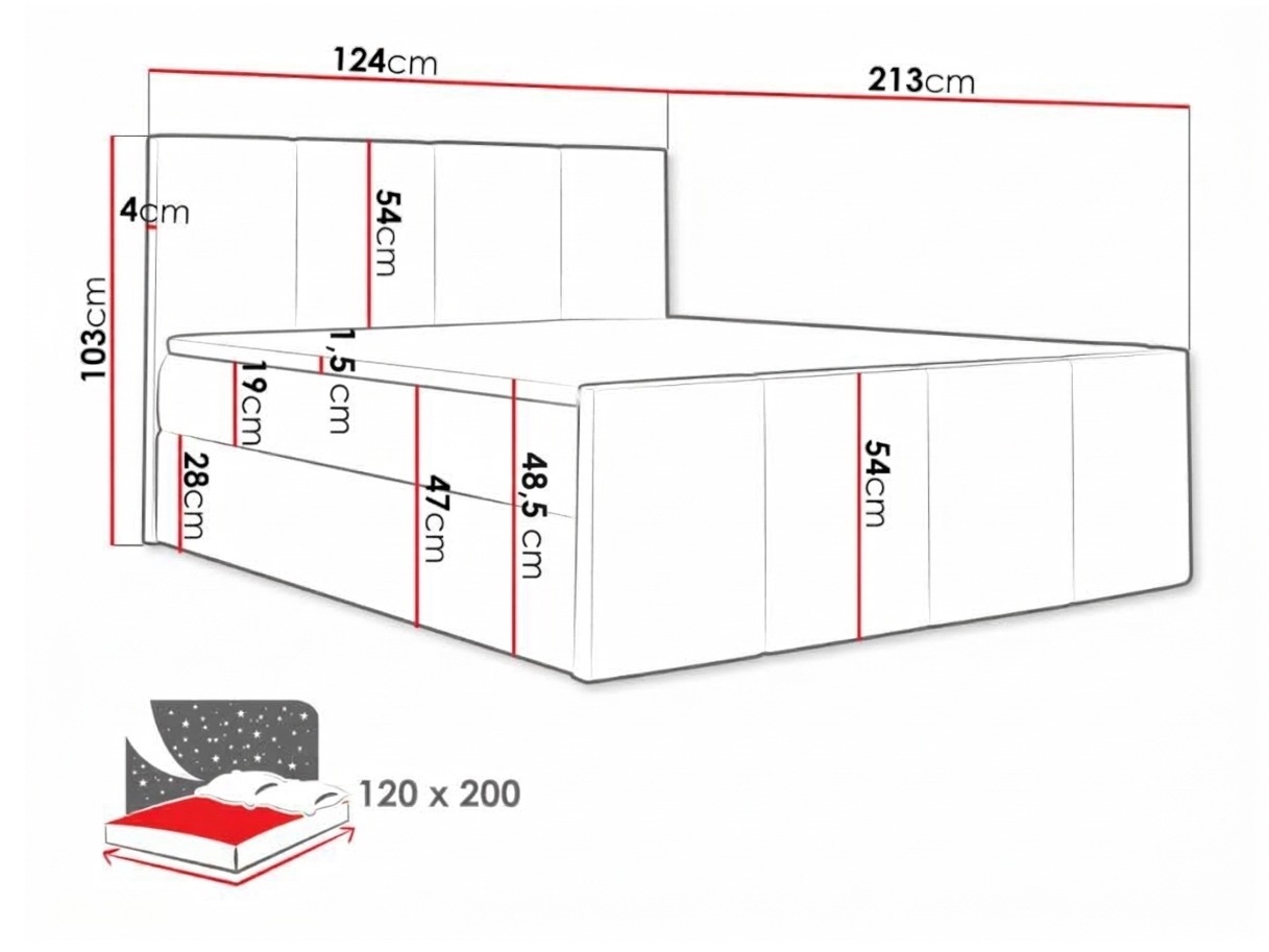 Boxspring postelja Ventus (Zetta 291)