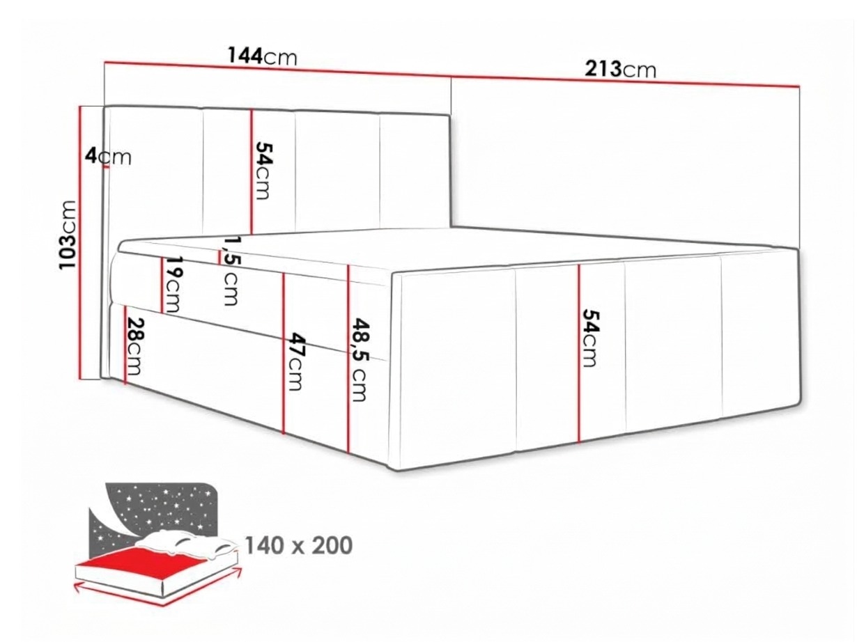 Boxspring postelja Ventus (Zetta 294)