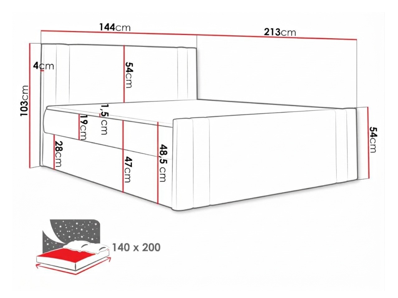 Boxspring postelja Mel (Amor Velvet 4304)