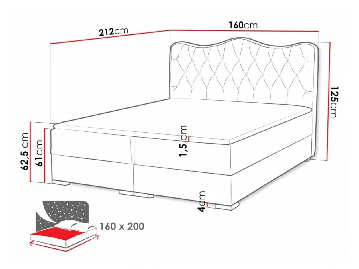 Boxspring postelja Tectum (Soft 020)