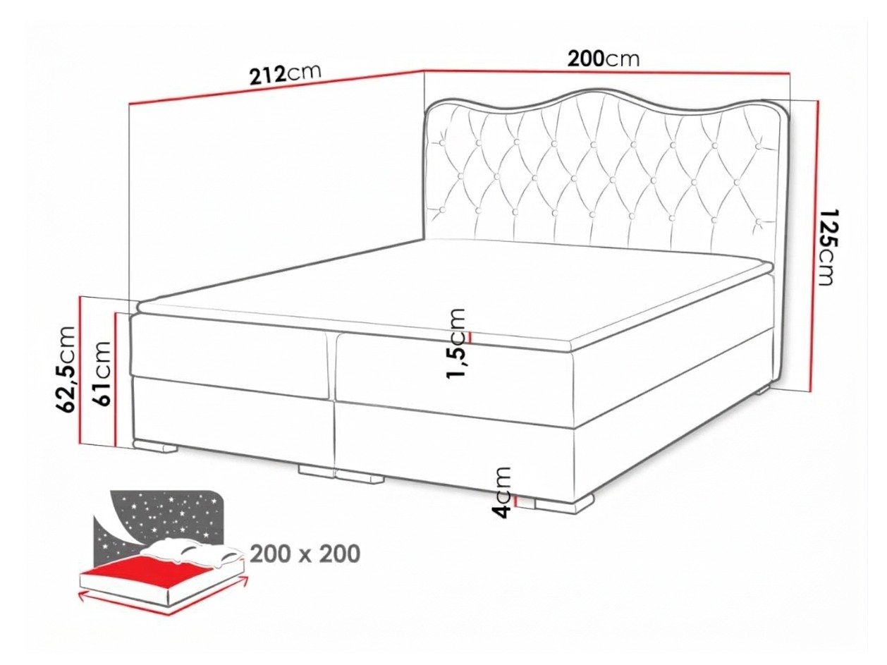 Boxspring postelja Tectum (Soft 020)