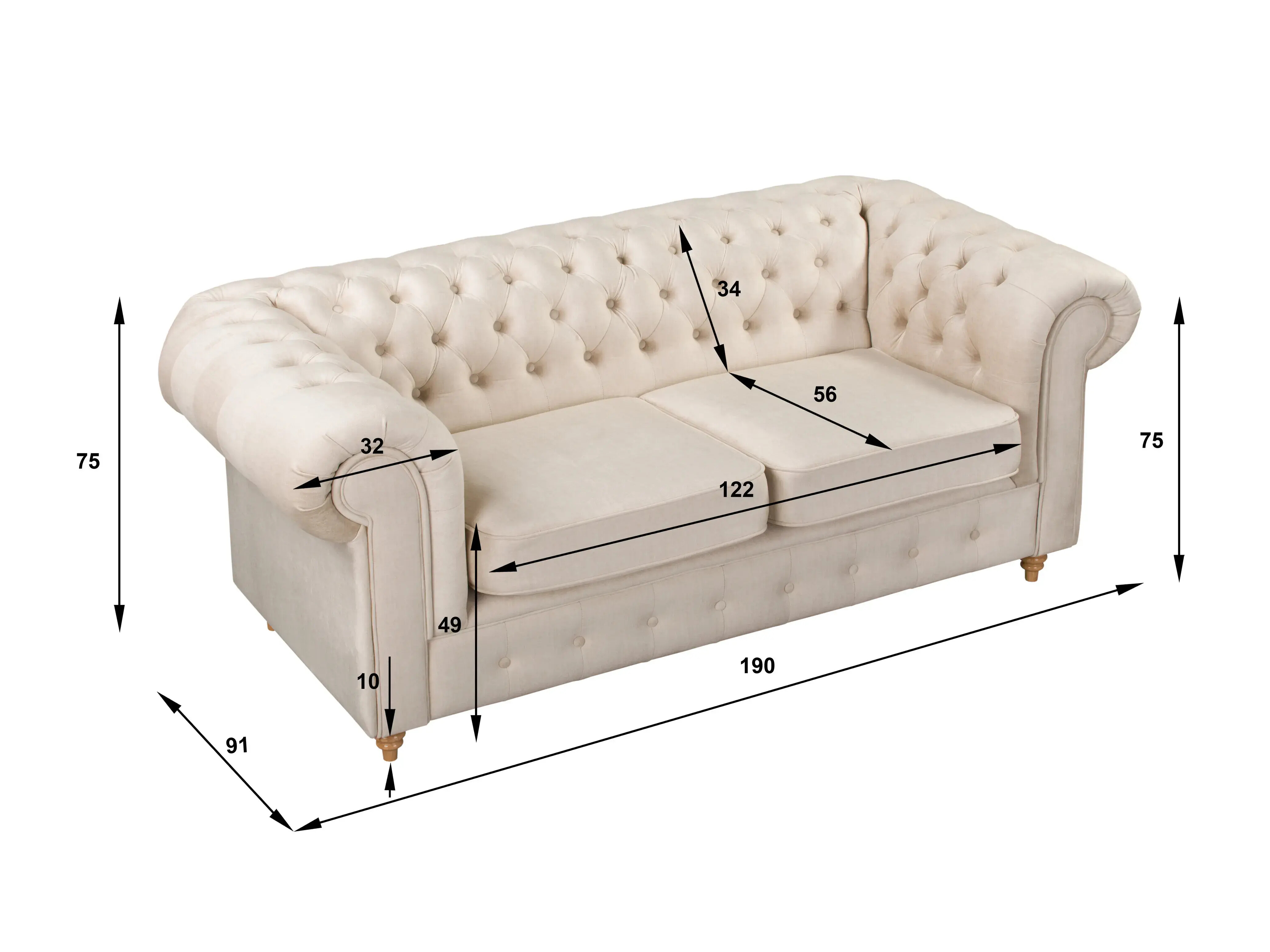 Kavč chesterfield Elitala 104 (Vogue 11)