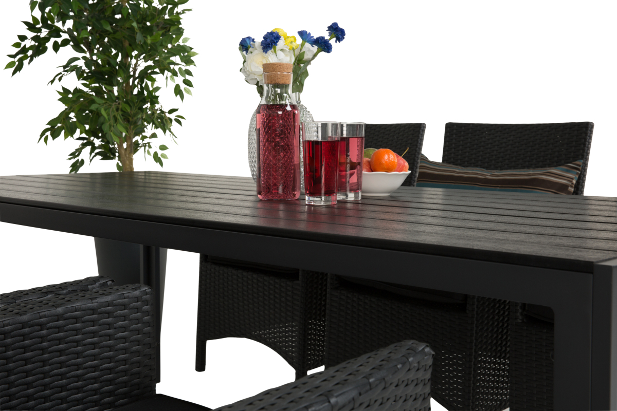 Komplet mize in stolov Comfort Garden 1299 (Črna)