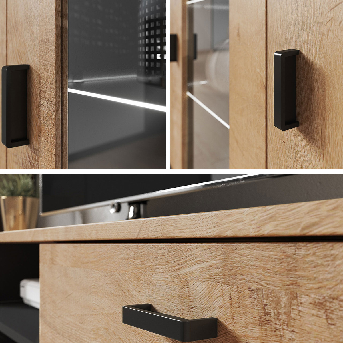 Dnevni prostor Tornola 108 (Črna + Sijaj črna)